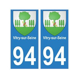 94 Vitry-sur-Seine blason autocollant sticker plaque immatriculation ville