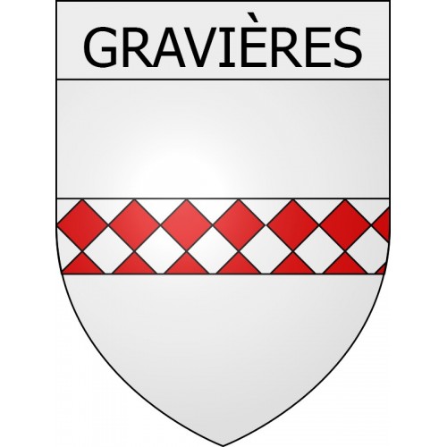 gravières 07 ville Stickers blason autocollant adhésif