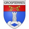 grospierres 07 ville Stickers blason autocollant adhésif