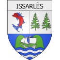 issarlès 07 ville Stickers blason autocollant adhésif