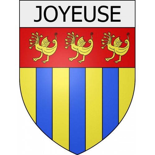 joyeuse 07 ville Stickers blason autocollant adhésif