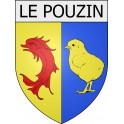 le-pouzin 07 ville Stickers blason autocollant adhésif