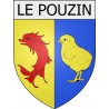 le-pouzin 07 ville Stickers blason autocollant adhésif