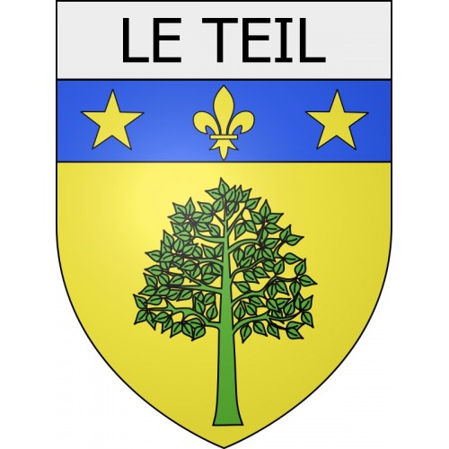 le-teil 07 ville Stickers blason autocollant adhésif