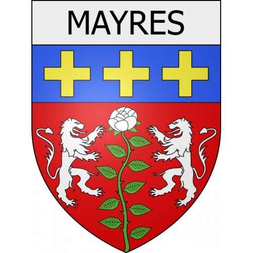 mayres 07 ville Stickers blason autocollant adhésif