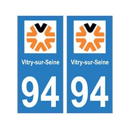 94 Vitry-sur-Seine logo autocollant sticker plaque immatriculation ville