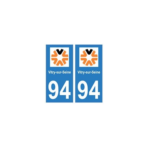 94 Vitry-sur-Seine logo autocollant sticker plaque immatriculation ville