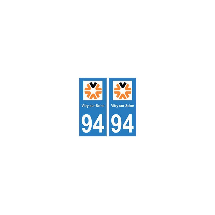 94 Vitry-sur-Seine logo autocollant sticker plaque immatriculation ville