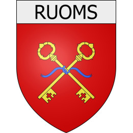ruoms 07 ville Stickers blason autocollant adhésif