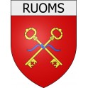 ruoms 07 ville Stickers blason autocollant adhésif