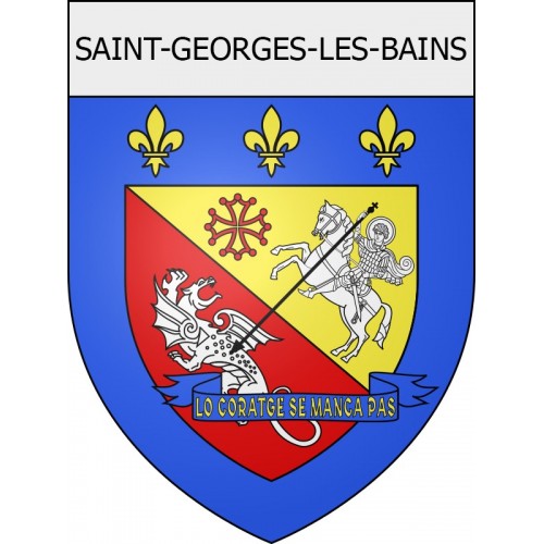 saint-georges-les-bains 07 ville Stickers blason autocollant adhésif