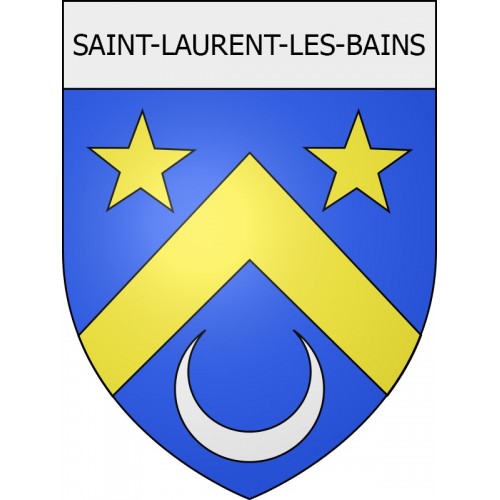 Saint-Laurent-les-Bains 07 ville Stickers blason autocollant adhésif