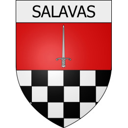 salavas 07 ville Stickers blason autocollant adhésif