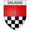 salavas 07 ville Stickers blason autocollant adhésif