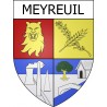 Pegatinas escudo de armas de Meyreuil adhesivo de la etiqueta engomada