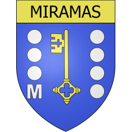 Pegatinas escudo de armas de Miramas adhesivo de la etiqueta engomada