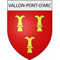 vallon-pont-d-arc 07 ville Stickers blason autocollant adhésif