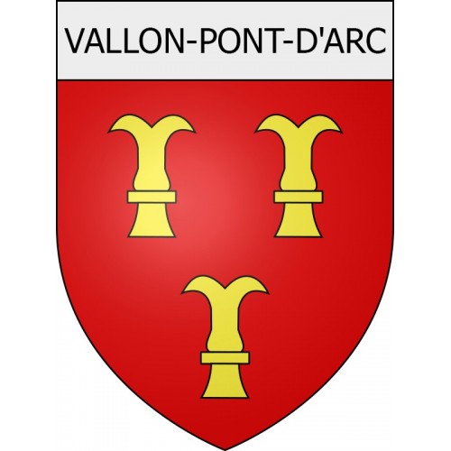 vallon-pont-d-arc 07 ville Stickers blason autocollant adhésif