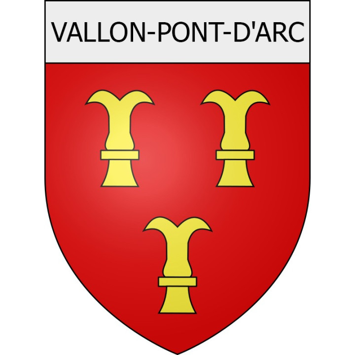 vallon-pont-d-arc 07 ville Stickers blason autocollant adhésif