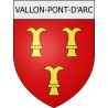 vallon-pont-d-arc 07 ville Stickers blason autocollant adhésif