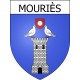 Pegatinas escudo de armas de Mouriès adhesivo de la etiqueta engomada