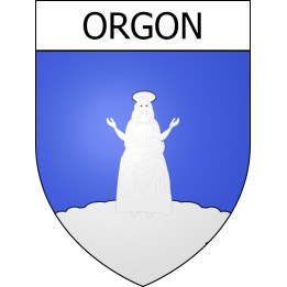 Pegatinas escudo de armas de Orgon adhesivo de la etiqueta engomada