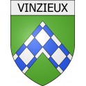 vinzieux 07 ville Stickers blason autocollant adhésif