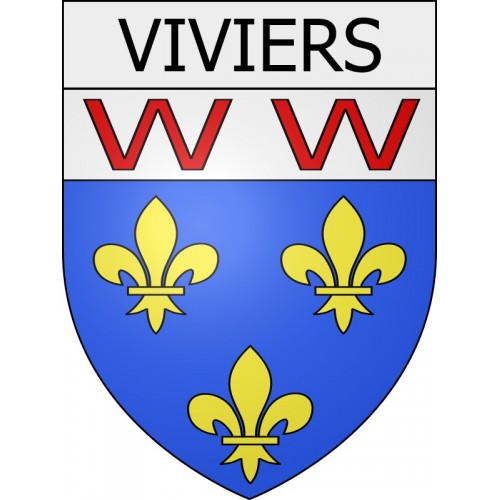 viviers 07 ville Stickers blason autocollant adhésif