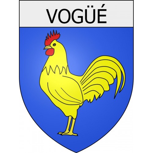 vogüé 07 ville Stickers blason autocollant adhésif