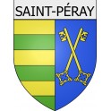 Pegatinas escudo de armas de Saint-Péray adhesivo de la etiqueta engomada