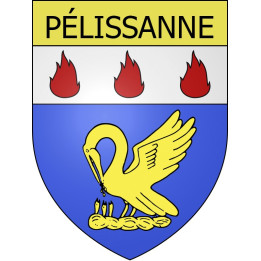 Pélissanne 13 ville Stickers blason autocollant adhésif