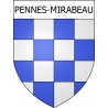 Pennes-Mirabeau Sticker wappen, gelsenkirchen, augsburg, klebender aufkleber