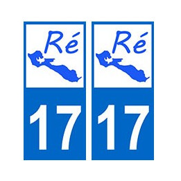 17 ile de ré autocollant plaque