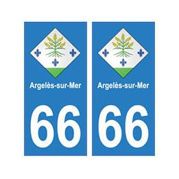 66 Argelès-sur-Mer blason autocollant plaque