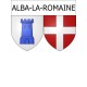 Pegatinas escudo de armas de Alba-la-Romaine adhesivo de la etiqueta engomada