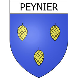 Pegatinas escudo de armas de Peynier adhesivo de la etiqueta engomada