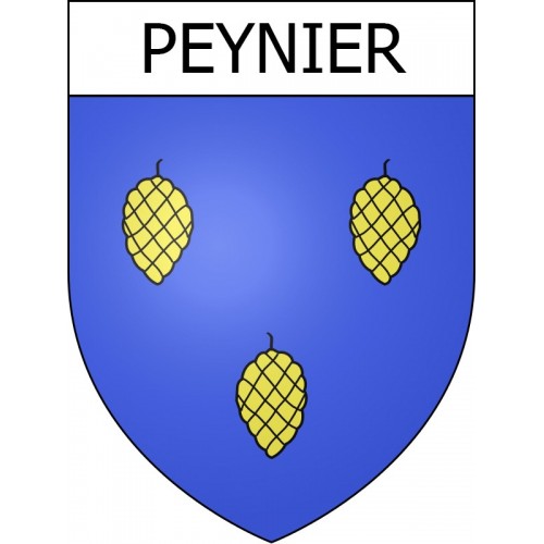Pegatinas escudo de armas de Peynier adhesivo de la etiqueta engomada