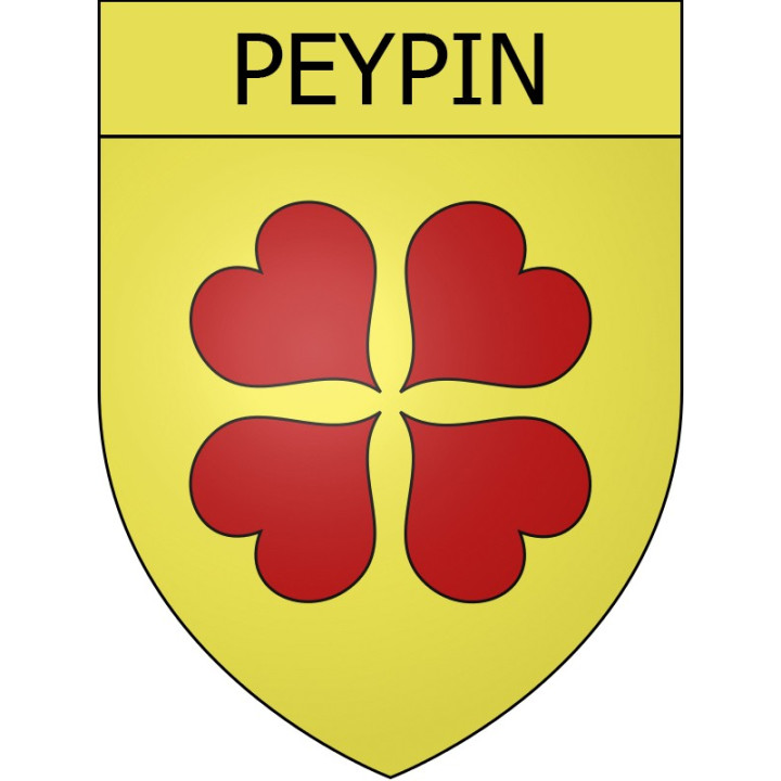 Pegatinas escudo de armas de Peypin adhesivo de la etiqueta engomada