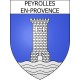 Pegatinas escudo de armas de Peyrolles-en-Provence adhesivo de la etiqueta engomada