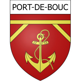 Pegatinas escudo de armas de Port-de-Bouc adhesivo de la etiqueta engomada