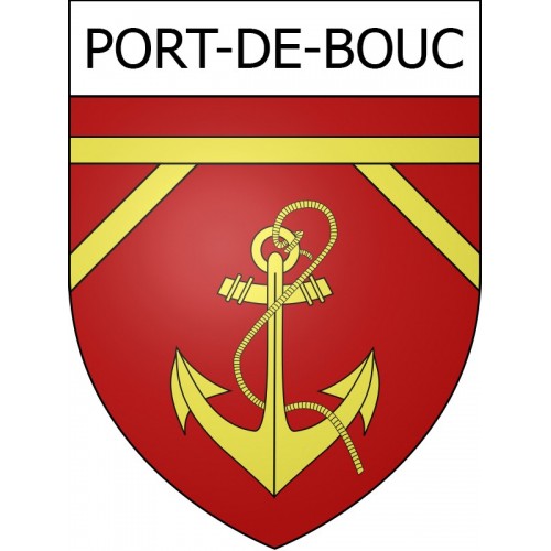 Port-de-Bouc Sticker wappen, gelsenkirchen, augsburg, klebender aufkleber