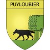 Pegatinas escudo de armas de Puyloubier adhesivo de la etiqueta engomada