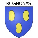 Pegatinas escudo de armas de Rognonas adhesivo de la etiqueta engomada