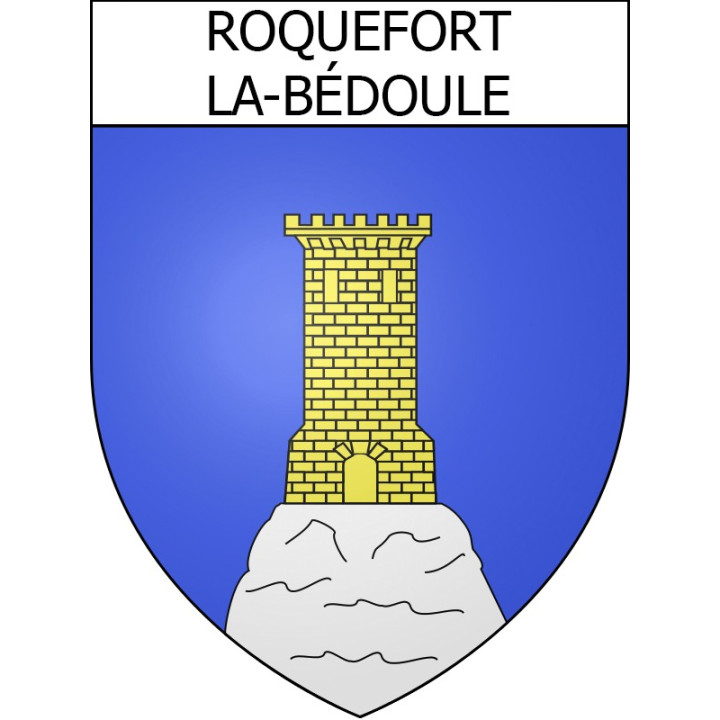 Pegatinas escudo de armas de Roquefort-la-Bédoule adhesivo de la etiqueta engomada