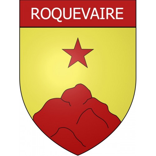 Pegatinas escudo de armas de Roquevaire adhesivo de la etiqueta engomada