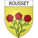 Stickers coat of arms Rousset adhesive sticker