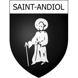 Pegatinas escudo de armas de Saint-Andiol adhesivo de la etiqueta engomada