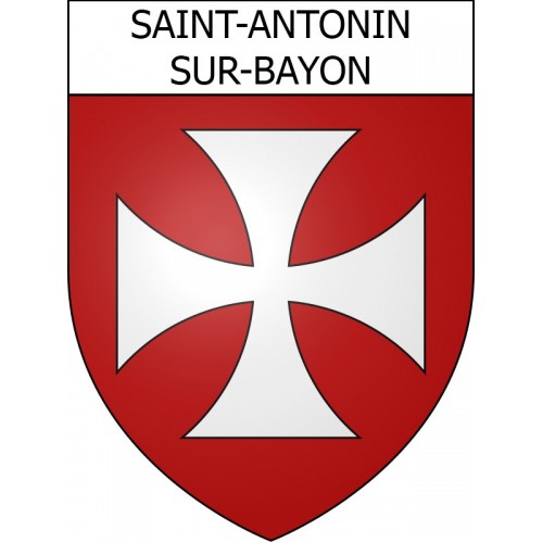 Pegatinas escudo de armas de Saint-Antonin-sur-Bayon adhesivo de la etiqueta engomada