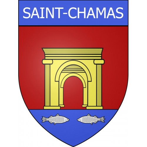 Saint-Chamas Sticker wappen, gelsenkirchen, augsburg, klebender aufkleber