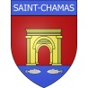 Pegatinas escudo de armas de Saint-Chamas adhesivo de la etiqueta engomada